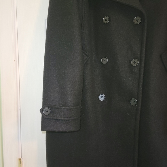 Time and Tru Women's Plus Size Double Breasted Coat Black - Picture 4 of 7